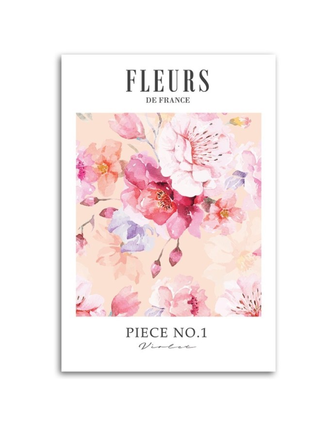 Minimalist pastel painting - Flowers in France