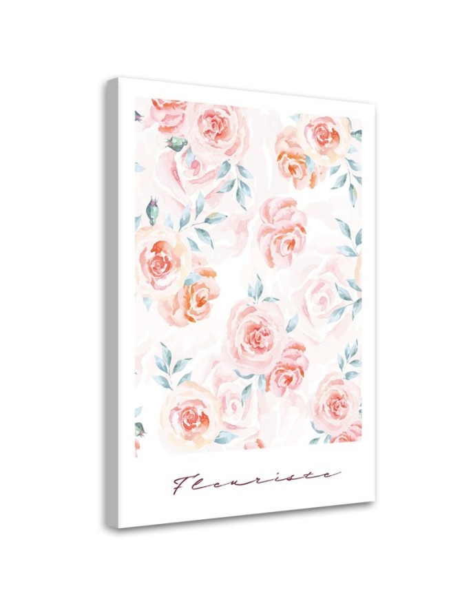 Decorative boho painting - Pastel Rose Flowers