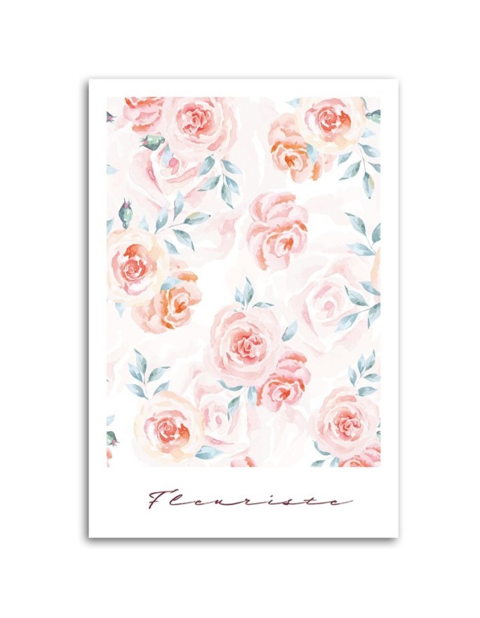 Decorative boho painting - Pastel Rose Flowers