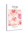 Bedroom wall painting - Pastel flowers with captions