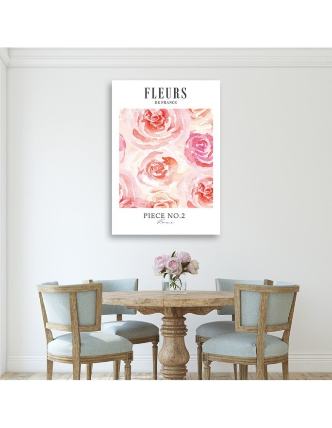 Bedroom wall painting - Pastel flowers with captions