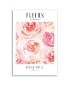 Bedroom wall painting - Pastel flowers with captions