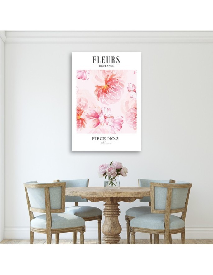 Decorative canvas wall painting - Flowers in boho style