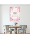 Printed image on canvas - Flowers in vintage style