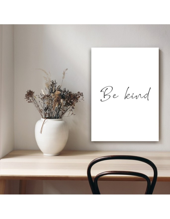 Typographic painting - Inscription Be nice