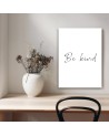 Typographic painting - Inscription Be nice