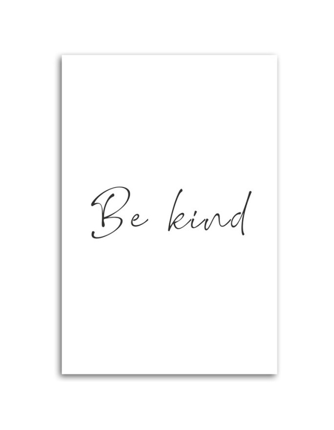 Typographic painting - Inscription Be nice