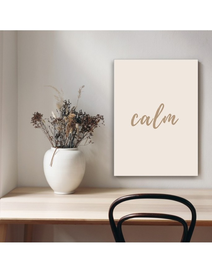 Wall painting for office - Inscription calm
