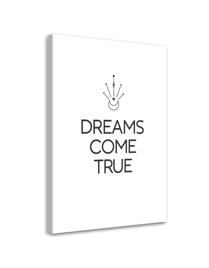 Canvas typography painting - Dreams come true