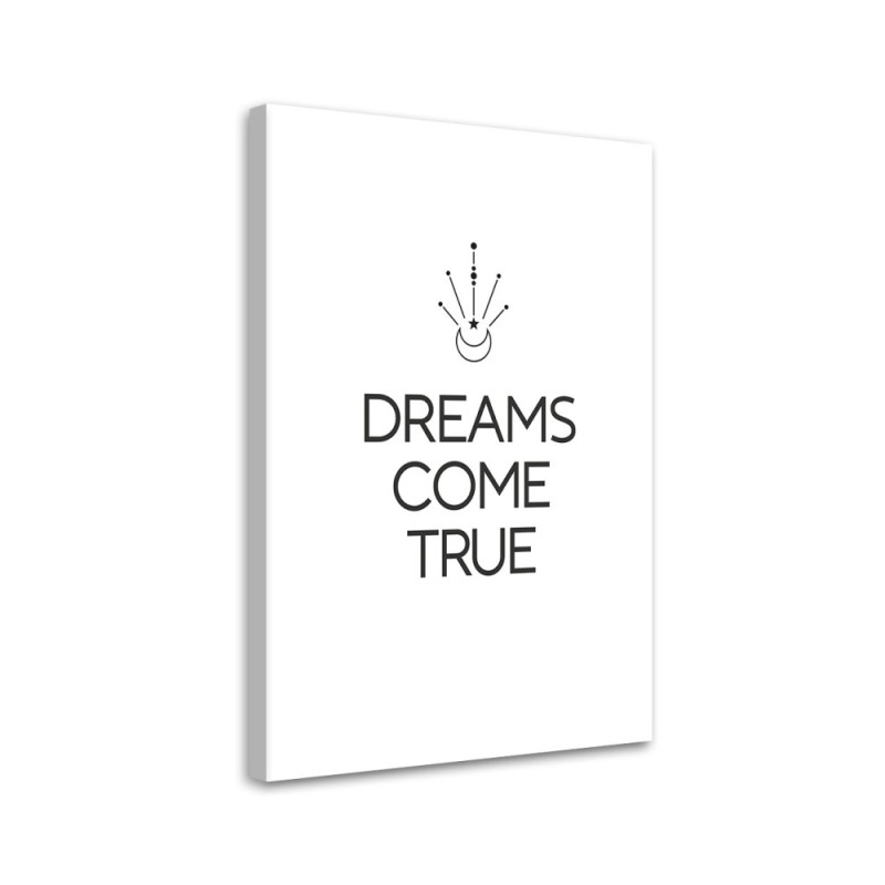 Canvas typography painting - Dreams come true