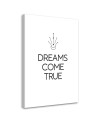 Canvas typography painting - Dreams come true