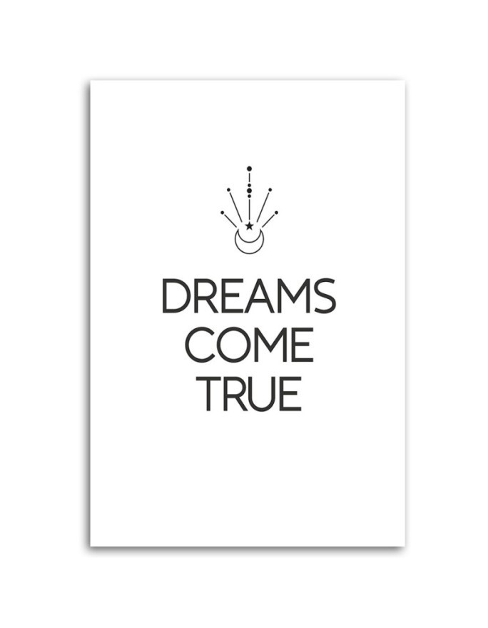 Canvas typography painting - Dreams come true