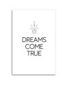 Canvas typography painting - Dreams come true