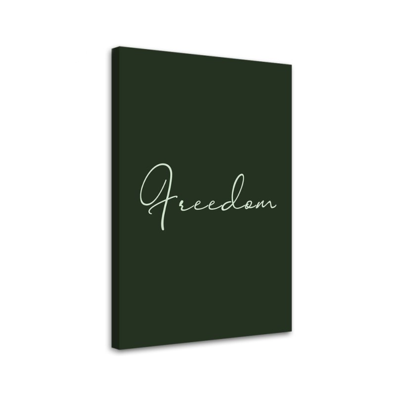 Typography painting for home - Freedom inscription
