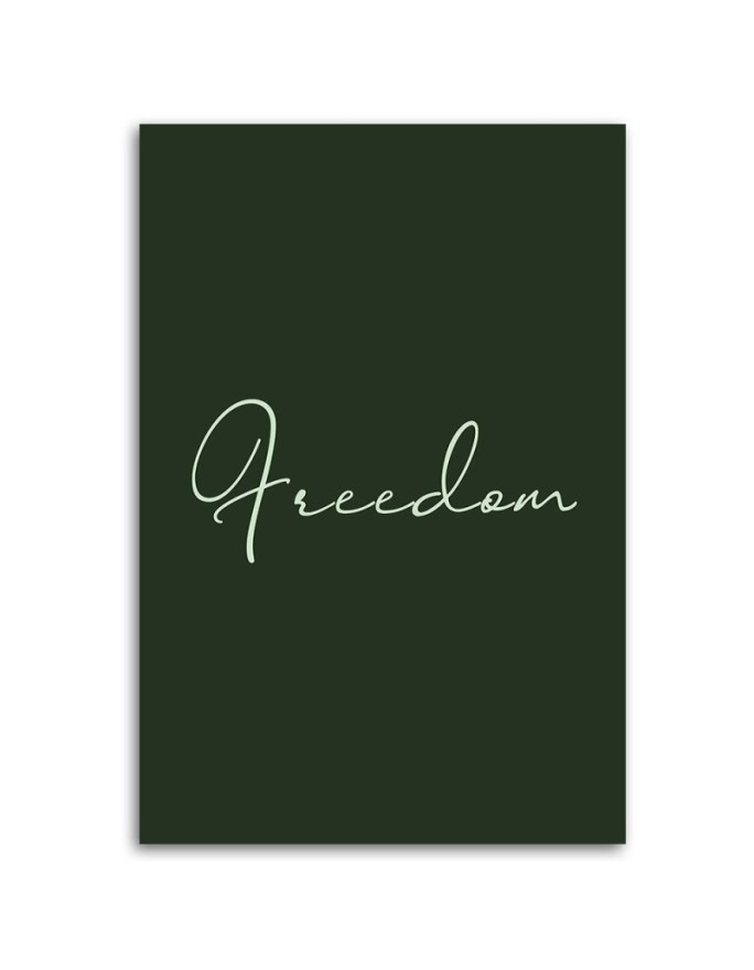 Typography painting for home - Freedom inscription