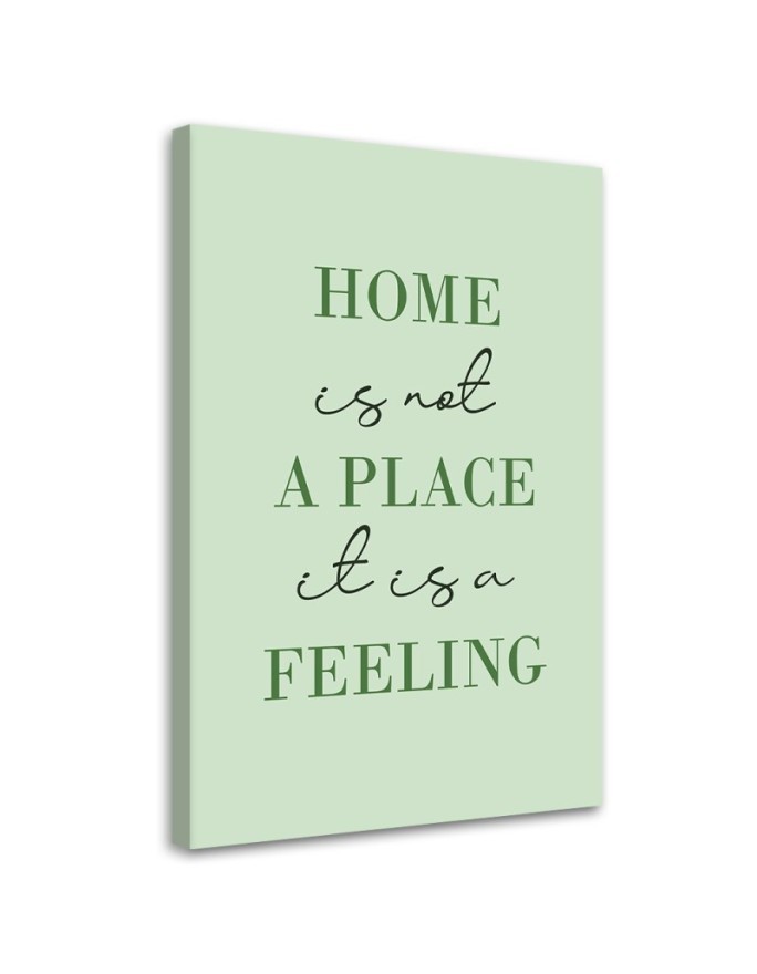 Letterpress painting for living room - Home inscription