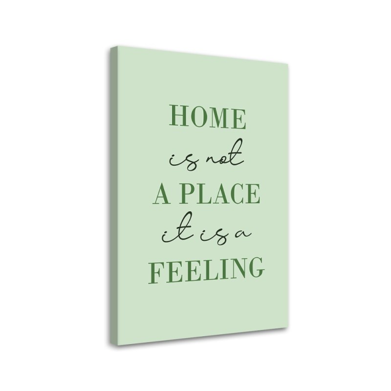 Letterpress painting for living room - Home inscription