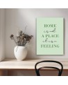 Letterpress painting for living room - Home inscription