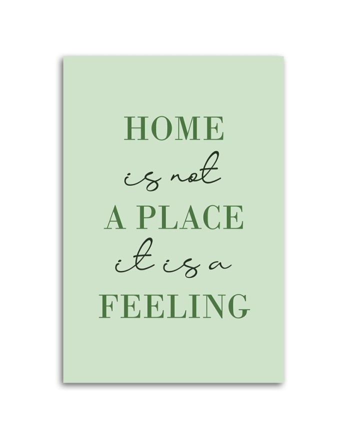 Letterpress painting for living room - Home inscription