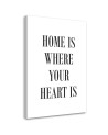 Image with inscriptions - Quote Home is where your heart is