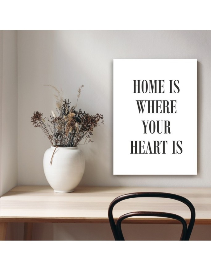 Image with inscriptions - Quote Home is where your heart is