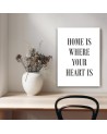 Image with inscriptions - Quote Home is where your heart is