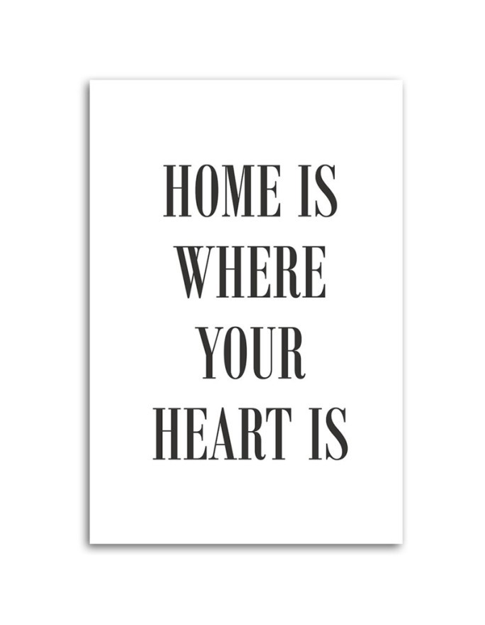 Image with inscriptions - Quote Home is where your heart is