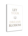 Letterpress painting - Let your dream blossom quote
