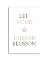Letterpress painting - Let your dream blossom quote