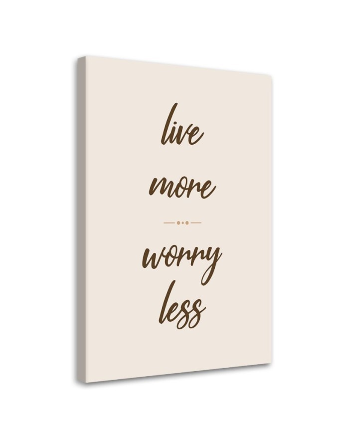 Letterpress painting for living room - Quote Worry les