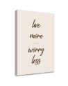 Letterpress painting for living room - Quote Worry les