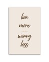 Letterpress painting for living room - Quote Worry les