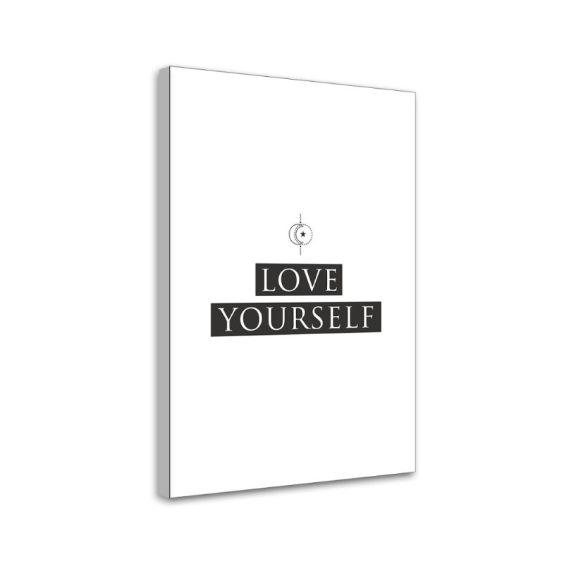 Wall picture - Love yourself inscription
