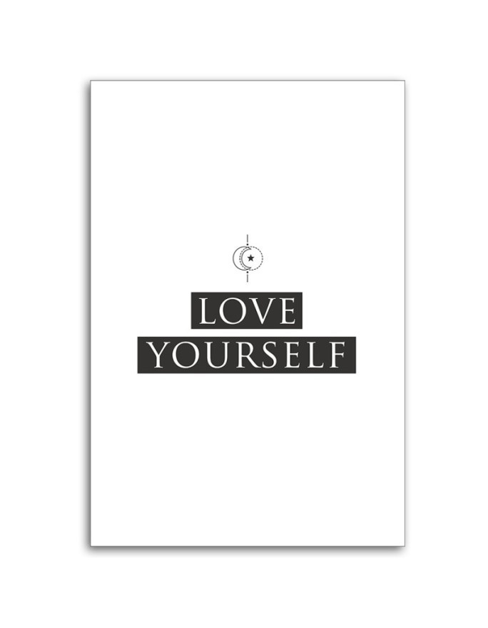Wall picture - Love yourself inscription