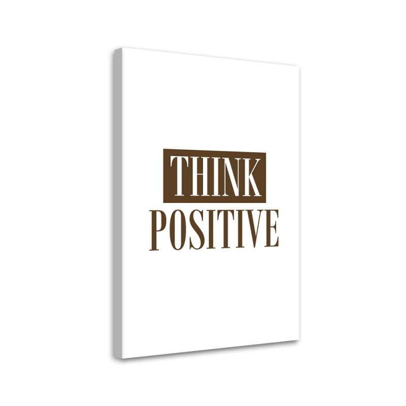 Interior wall picture - Inscription Think positive
