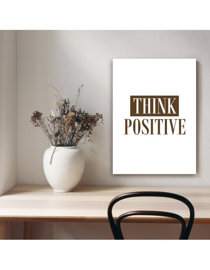 Interior wall picture - Inscription Think positive