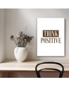 Interior wall picture - Inscription Think positive