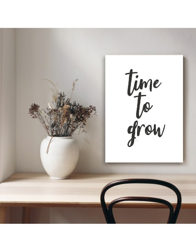 Modern canvas print with inscriptions -Time to grow
