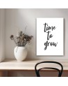 Modern canvas print with inscriptions -Time to grow