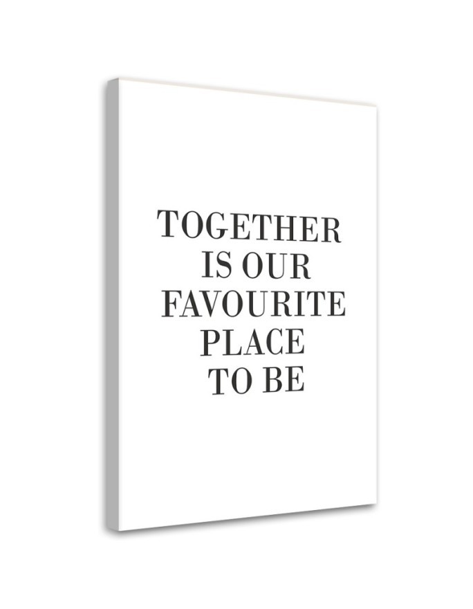 Typographic painting for wall - Together inscription