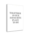 Typographic painting for wall - Together inscription