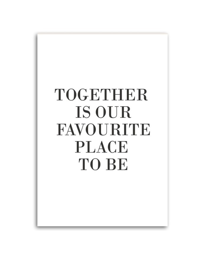 Typographic painting for wall - Together inscription