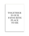 Typographic painting for wall - Together inscription