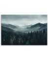 Living room wall painting - Forest in the mist