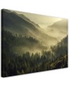 Decorative painting for canvas - Forest in fog landscape