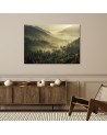 Decorative painting for canvas - Forest in fog landscape