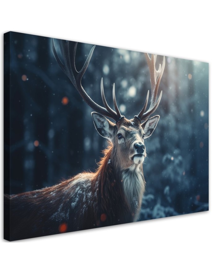 Canvas print Winter deer