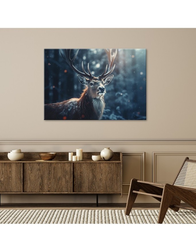 Canvas painting for room - Winter deer