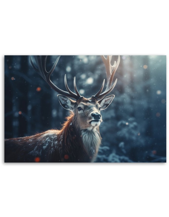 Canvas painting for room - Winter deer