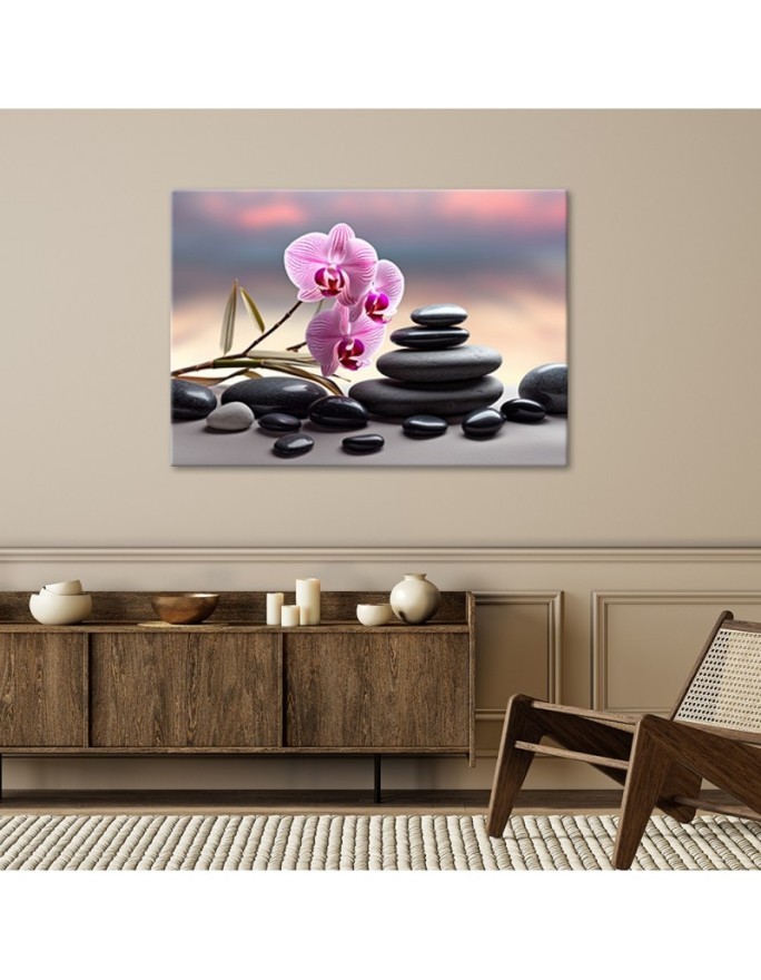 Living room wall painting - Orchid Zen Spa